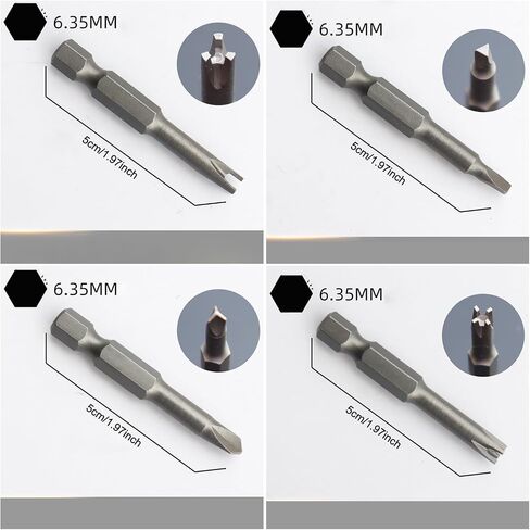 13 Pack Slotted Phillips Screwdriver Bit Set U-Shaped Y-Type Triangle SP6 Screw Driver 1/4'' Magnetic Phillips Head Drill Bit Sets for Rechargeable Cordless Screwdriver Electric Screwdrivers in Kuwait