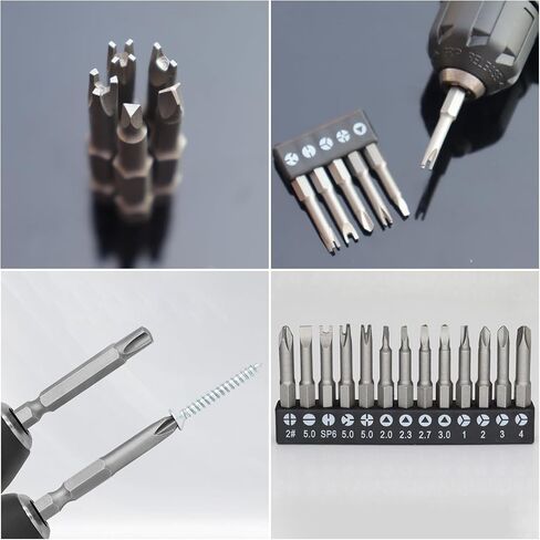 13 Pack Slotted Phillips Screwdriver Bit Set U-Shaped Y-Type Triangle SP6 Screw Driver 1/4'' Magnetic Phillips Head Drill Bit Sets for Rechargeable Cordless Screwdriver Electric Screwdrivers in Kuwait