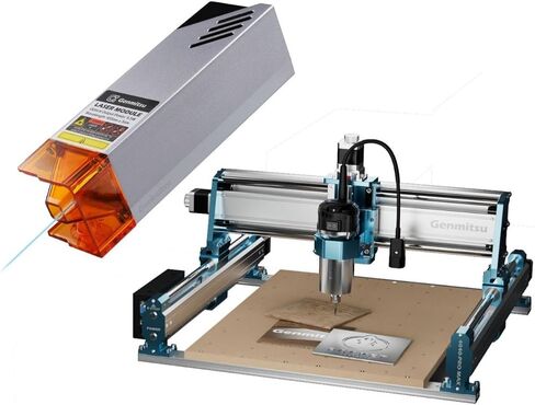 Genmitsu 4040-PRO MAX CNC Router + CFL55-33 5000mW Optical Power Laser Module, 710W Trimmer & Linear Rail Driven, Work Area 400 x 400 x 78mm, for Wood Metal Acrylic Cutting Milling, GRBL Control in Kuwait
