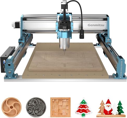 Genmitsu 4040-PRO MAX CNC Router + CFL55-33 5000mW Optical Power Laser Module, 710W Trimmer & Linear Rail Driven, Work Area 400 x 400 x 78mm, for Wood Metal Acrylic Cutting Milling, GRBL Control in Kuwait