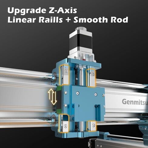 Genmitsu 4040-PRO MAX CNC Router + CFL55-33 5000mW Optical Power Laser Module, 710W Trimmer & Linear Rail Driven, Work Area 400 x 400 x 78mm, for Wood Metal Acrylic Cutting Milling, GRBL Control in Kuwait