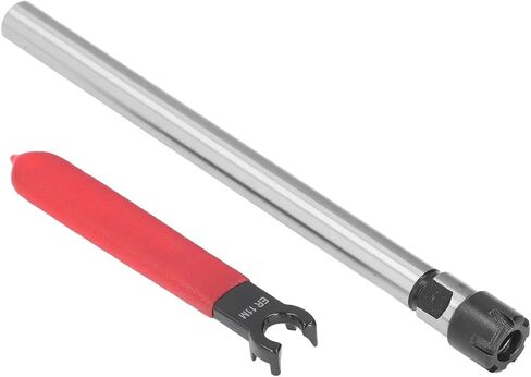 Long Collet Chuck Holder CNC Spacer Sleeve/Shaft Extender 1-7mm Clamping Range for Precision Machined Tooling 40Cr Construction (C12-ER11M-150L) in Kuwait