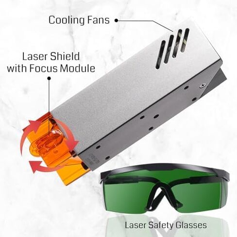 Genmitsu 4040-PRO MAX CNC Router + CFL55-33 5000mW Optical Power Laser Module, 710W Trimmer & Linear Rail Driven, Work Area 400 x 400 x 78mm, for Wood Metal Acrylic Cutting Milling, GRBL Control in Kuwait