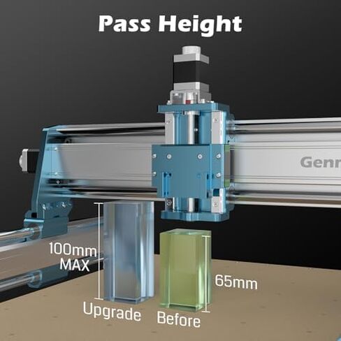 Genmitsu 4040-PRO MAX CNC Router + CFL55-33 5000mW Optical Power Laser Module, 710W Trimmer & Linear Rail Driven, Work Area 400 x 400 x 78mm, for Wood Metal Acrylic Cutting Milling, GRBL Control in Kuwait