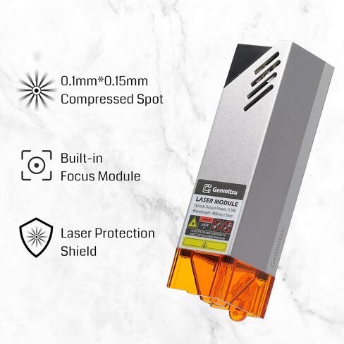 Genmitsu 4040-PRO MAX CNC Router + CFL55-33 5000mW Optical Power Laser Module, 710W Trimmer & Linear Rail Driven, Work Area 400 x 400 x 78mm, for Wood Metal Acrylic Cutting Milling, GRBL Control in Kuwait