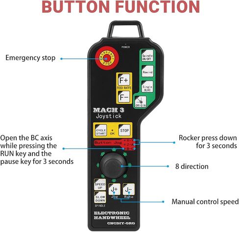 CNC Controller, USB Handbrake, Mach3, 6-axle CNC Engraving Machine Manual Controller with USB Connector for Mach 3 Manual Controller in Kuwait