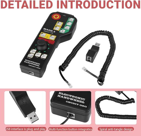 CNC Controller, USB Handbrake, Mach3, 6-axle CNC Engraving Machine Manual Controller with USB Connector for Mach 3 Manual Controller in Kuwait