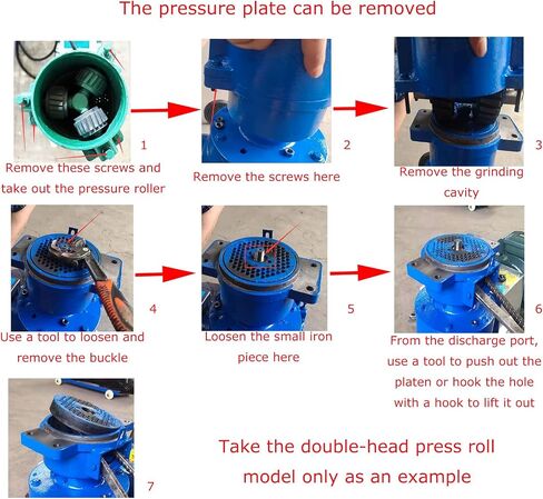 INTSUPERMAI 6mm Animal Pellet Feed Mill Machine with 3 Head Rollers Animal Food Maker Feed Granulator Machine Pellet Mill Machine for Fish Chicken Duck Rabbit 220V 200KG/H in Kuwait