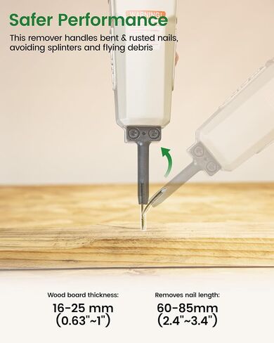meite NP45 Pneumatic Nail Remover with Spare Piston Driver, 9-16GA Denailer | Fast Removes 0.11"-0.23" Dia Nails from 1" Wood, Heavy-duty Air Punch for Pallet Recycling Demolition Wood Reclaimed Lumber in Kuwait