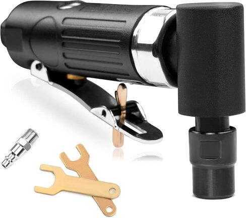 Air Die Grinder - 1/4", Right Angle, 20,000 RPM, Pneumatic Power, Safety Lock, 90 Degree, Mini, Angle Die Grinder for Grinding, Polishing, Cutting and More in Kuwait