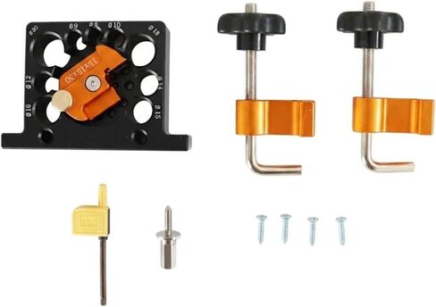 Wood Dowel Rounding Tool Drill-Mounted Dowel Maker with Clamps Multi-Hole Round Rod Maker Jig for Woodworkers, Carpenters, Home DIY Projects in Kuwait
