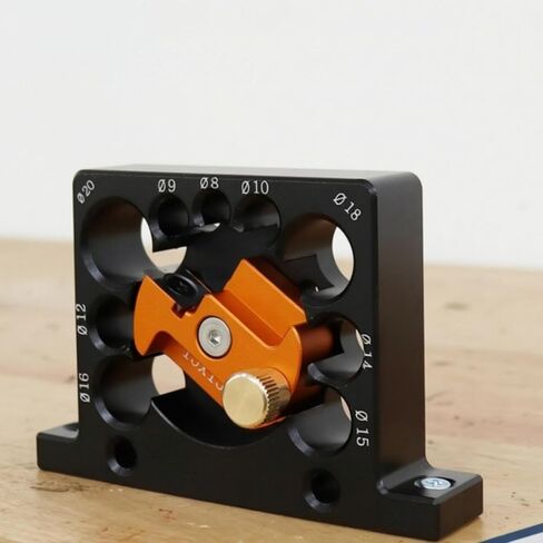 Wood Dowel Rounding Tool Drill-Mounted Dowel Maker with Clamps Multi-Hole Round Rod Maker Jig for Woodworkers, Carpenters, Home DIY Projects in Kuwait