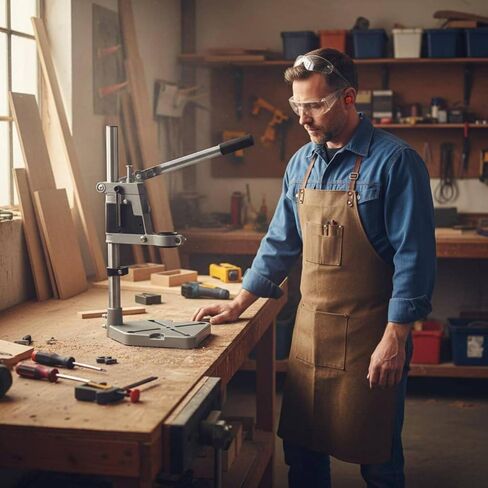 Generic Drill Press Clamp Stand Holder Base Mount With Handle And Built In Depth Scale For Consistent Results Suitable for workshop projects carpentry metalwork home fixes in Kuwait