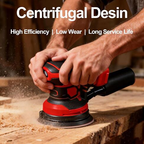 Brushless Cordless Random Orbital Sander Compatible for Milwaukee 18V Battery, Electric Palm Orbital Sander With Dust Collector, 6 Variable Speeds, 20Pcs Sandpaper For Sanding Woodworking(TOOL ONLY） in Kuwait