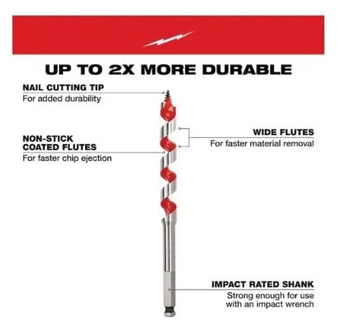 6pc 48-13-0600 for Milwaukee Self Feeding Wood Drill Bit Set in Kuwait