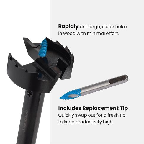 Spyder 1-1/2" Self-Feed Drill Bit, for Woodworking (18002) in Kuwait