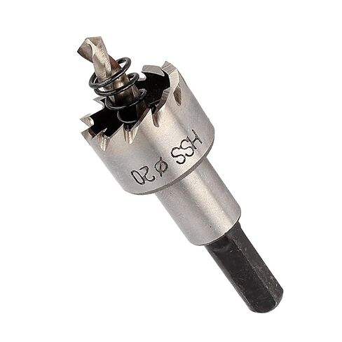 20mm Carbide Hole Saw Cutter Drill Bit for Metal, Stainless Steel with Split Tip Pilot for Fast Cutting of Neat Round Holes in Sheet Metal in Kuwait