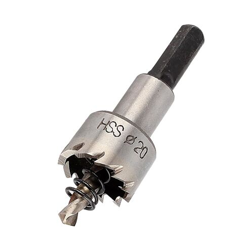 20mm Carbide Hole Saw Cutter Drill Bit for Metal, Stainless Steel with Split Tip Pilot for Fast Cutting of Neat Round Holes in Sheet Metal in Kuwait