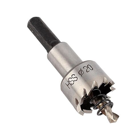 20mm Carbide Hole Saw Cutter Drill Bit for Metal, Stainless Steel with Split Tip Pilot for Fast Cutting of Neat Round Holes in Sheet Metal in Kuwait