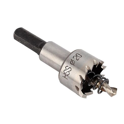 20mm Carbide Hole Saw Cutter Drill Bit for Metal, Stainless Steel with Split Tip Pilot for Fast Cutting of Neat Round Holes in Sheet Metal in Kuwait