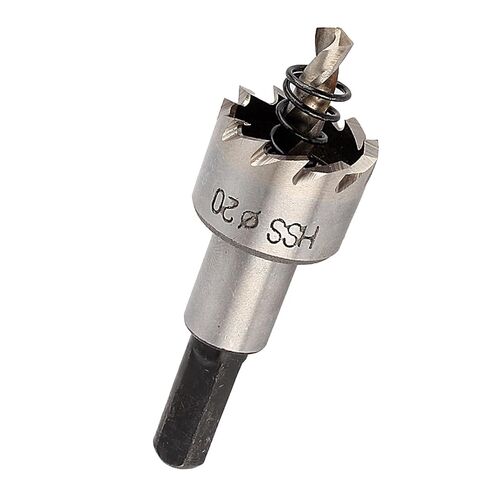 20mm Carbide Hole Saw Cutter Drill Bit for Metal, Stainless Steel with Split Tip Pilot for Fast Cutting of Neat Round Holes in Sheet Metal in Kuwait