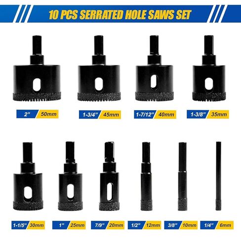 Serrated Brazing Drill Bit Set with Excellent Cutting Strength for Marble and Granite in Kuwait