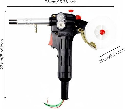Torch Gas Shielded Metal Joining Torch Wire Feed Semi Automatic Tool With Cleaner Bead Formation And Smooth Wire Feed Suitable for Shop Fabrication Maintenance Repair DIY Projects, White in Kuwait
