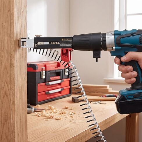 Electric Auto Feed Screw Gun for Gypsum Board, Collated Nail Gun, Automatic Screw Tightening Tool for Wall & Ceiling Installation, Efficient & Easy to Use in Kuwait