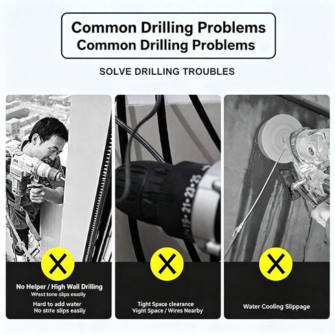 Diamond Tile Brazed Hole Saw Set, 7 Pcs, 5-16mm | Dry Cutting, No Water Needed, Universal Round Shank, Internal Cooling Wax, Drill & Grinder Compatible in Kuwait