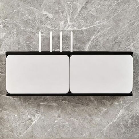 Wall Mounted WiFi Router Storage Box, Modem Cabinet - Cable Management Organizer and Router Hider for Home Office, Living Room, Bedroom in Kuwait