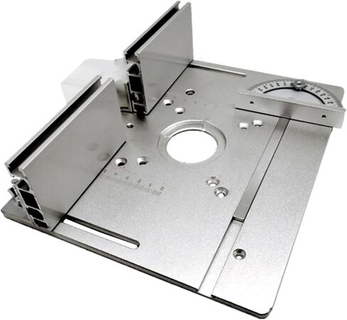 Yctze 2 in 1 Router Table Insert Plate for Woodworkers Cutting Drilling Trimming, Fits Large Routers Small Trimmersalloy Construction, Precise Scale 180 Rotatable in Kuwait