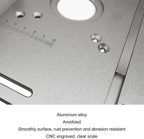 Yctze 2 in 1 Router Table Insert Plate for Woodworkers Cutting Drilling Trimming, Fits Large Routers Small Trimmersalloy Construction, Precise Scale 180 Rotatable in Kuwait