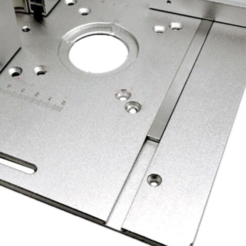 Yctze 2 in 1 Router Table Insert Plate for Woodworkers Cutting Drilling Trimming, Fits Large Routers Small Trimmersalloy Construction, Precise Scale 180 Rotatable in Kuwait