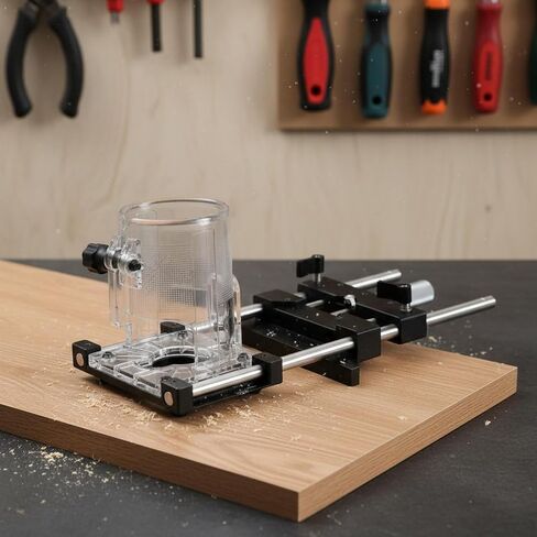 Trim Router Edge Guide Fine Adjustment Router Straight Guide Easy Installation Carpentry Tool for Woodworkers in Saudi Arabia