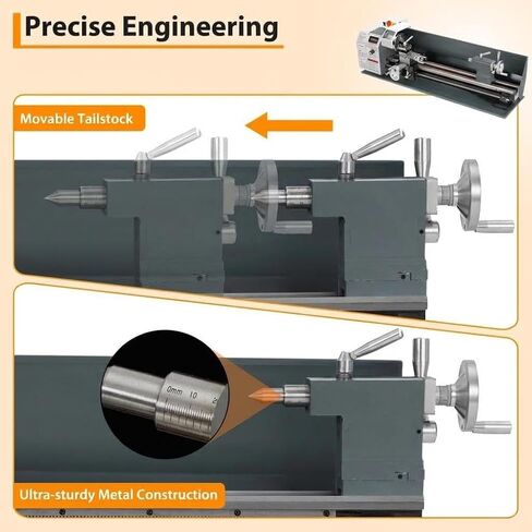 Garvee Mini Metal Lathe 8x30 Inch – 750w Powerful Motor, 0-3000 RPM Variable Speed, Precision Benchtop Lathe with 3-Jaw Chuck, Metal Gears & Accessory Tool Kit in Kuwait