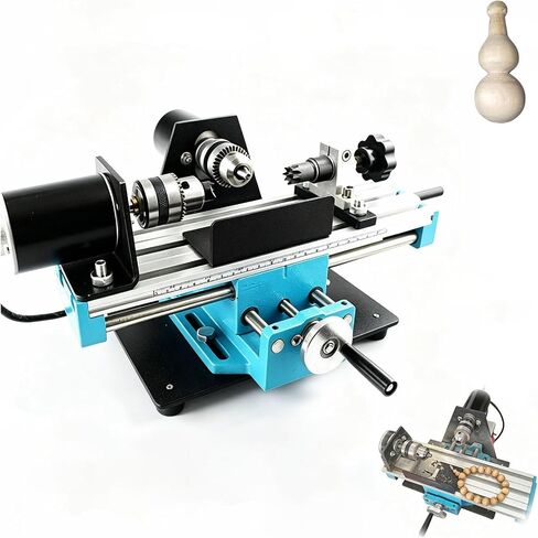 Precision DIY Wood Beads Bench Drill, 400W 7-Speed Micro Metal Lathe Machine for Jewelry Making, High-Speed Small Parts Crafting, Turning & Polishing Desktop Hobbyist Tool in Kuwait