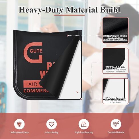 Gute Air Wedge Bag Pump, 3 Pack Commercial Inflatable Air Wedge Bag Tool, Professional Leveling & Alignment Kit for Door Window Cabinet Installation, 330 lbs Load Capacity, with 4 Plastic Wedges in Kuwait