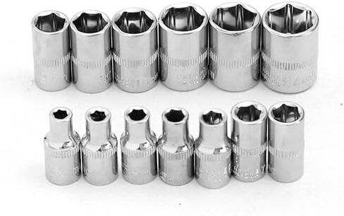 46-Piece Socket Wrench Set, 1/4-Inch Drive Ratchet Socket Set with Metric Sockets, Extension Bars, Screwdriver Bits & Carry Case, Home Auto Repair Tool Kit in Kuwait