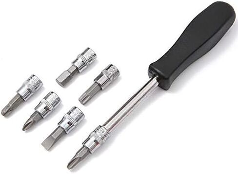 46-Piece Socket Wrench Set, 1/4-Inch Drive Ratchet Socket Set with Metric Sockets, Extension Bars, Screwdriver Bits & Carry Case, Home Auto Repair Tool Kit in Kuwait