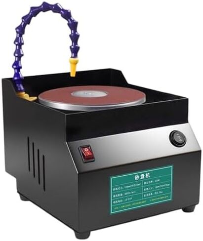 Wet Bench Sander Knife Sharpener Tool, Electric 350W, 7 Speeds up to 3350r/min, Includes 10 Sandpaper Sheets, for Scissors and Metal Working in Kuwait