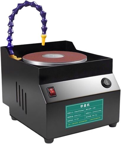 Wet Bench Sander Electric Knife Sharpener Tool, 350W, 7 Speed Adjustable 3350r/min, Includes 10 Sandpaper Sheets, Suitable for Scissors and Metal Working in Kuwait