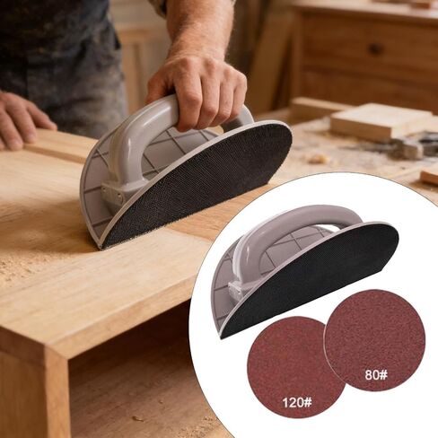 Handheld Sander Holder with Drywall Corner Angle Sanding Sheets Holder for Wood Furniture Metal Glass Polishing Finishing Brushing suitable for in Kuwait