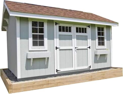 Saltbox Roof Storage Shed Plans DIY Backyard Garden Shed Barn Building 10'x20' in Kuwait
