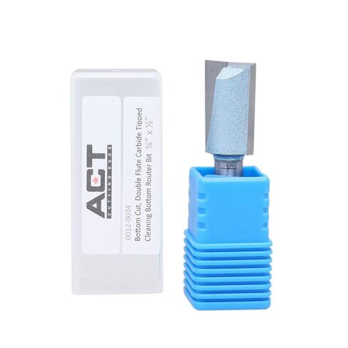 Accusize Industrial Tools 1/2" Shk Dia x 1" Cutting Dia Double Flute Carbide Tipped Bottom Cleaning (Surface Planing) Router Bit, 0012-0001 | 1/2 in Shank, 20mm Flute Length, 58mm OAL, 2 Flute Tungsten Carbide, for CNC and Portable Routers, 0012-0001 in Saudi Arabia