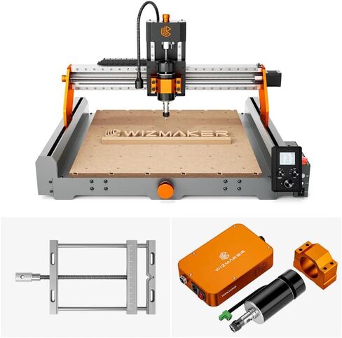 Artsian 01 CNC Router Machine, Spindle Motor 500W with Power Control Box, Aluminum Bench Vise Clamp in Kuwait