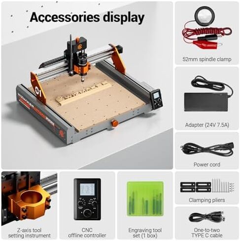 Artsian 01 CNC Router Machine 300W, Aluminum Bench Vise Clamp, for Uniquely Shaped Woodworking and Metalworking Milling Projects in Kuwait