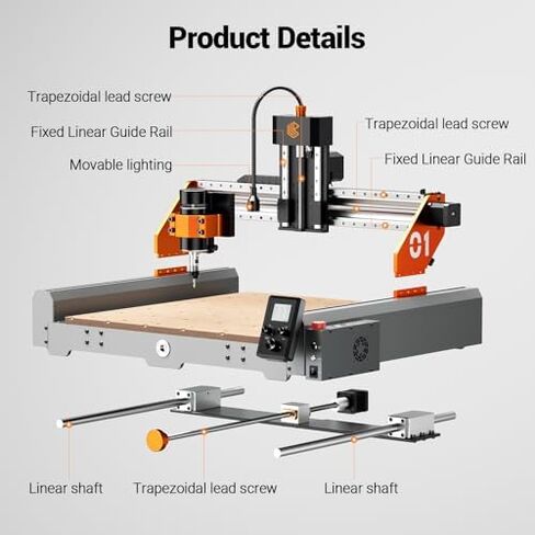 Artsian 01 CNC Router Machine 300W, Aluminum Bench Vise Clamp, for Uniquely Shaped Woodworking and Metalworking Milling Projects in Kuwait