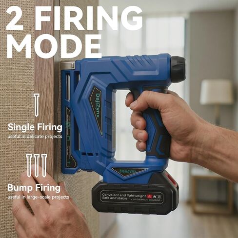 Electric Staple Gun, 3/8" Cordless Brad Nailer,2 in 1 Brushless Nail Gun/Staple Gun with 1000 Nails and 1000 Staples（T50、J10）, Cordless Fix Nailer 2 Mode - Single Firing and Contact Firing in Saudi Arabia