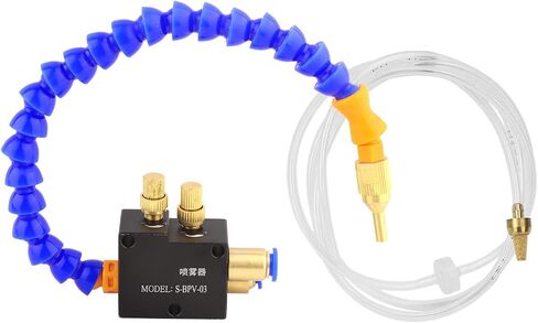 Jeanoko Mist Coolant Lubrication Spray System, S-BPV-03 Coolant Sprayer 0.1MPa-0.8MPa for Tapping Machines Metal Cutting Engraving Cooling Sprayer Machine Air Pipe CNC Lathe Milling Drill in Kuwait