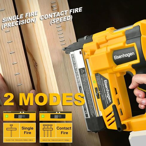 Cordless 2" Brad Nailer Compatible with Dewalt 20V Battery (No Battery and Charger), 2-in-1 Electric Nail Gun, 20V Staple Gun Battery Powered with 1000 Nails for Woodworking & Home in Kuwait